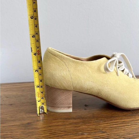 Coclico Size 37 • Anthropologie Goodwin Oxford Suede Leather Pale Yellow. - Picture 10 of 10